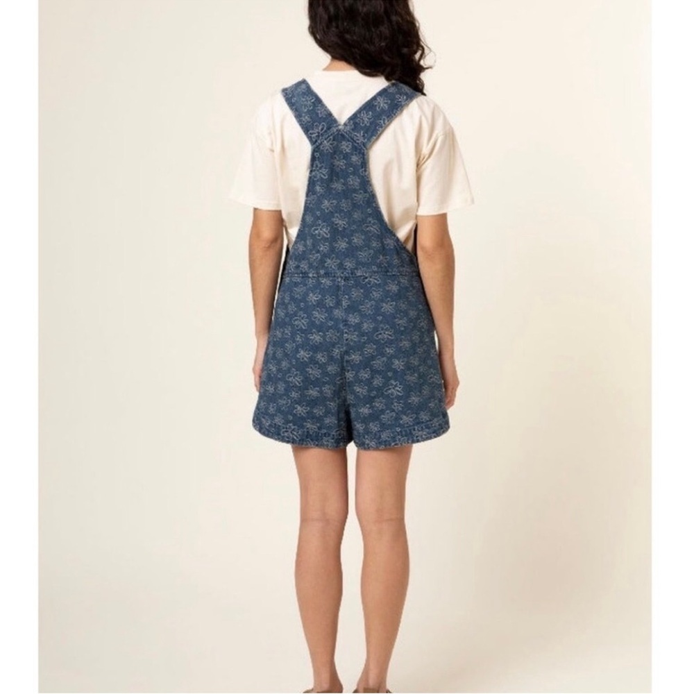 FRNCH Blue Floral Denim Overalls - Picture 2 of 10